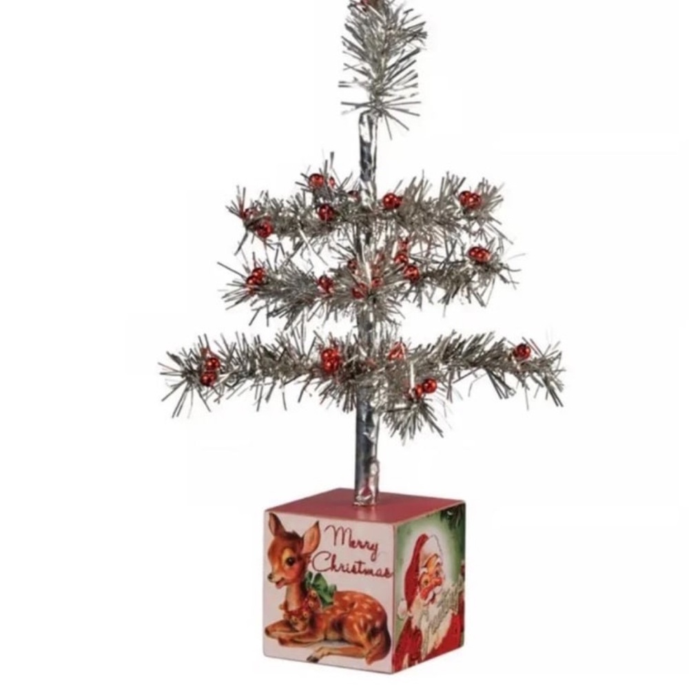 New Retro Santa Silver Tree